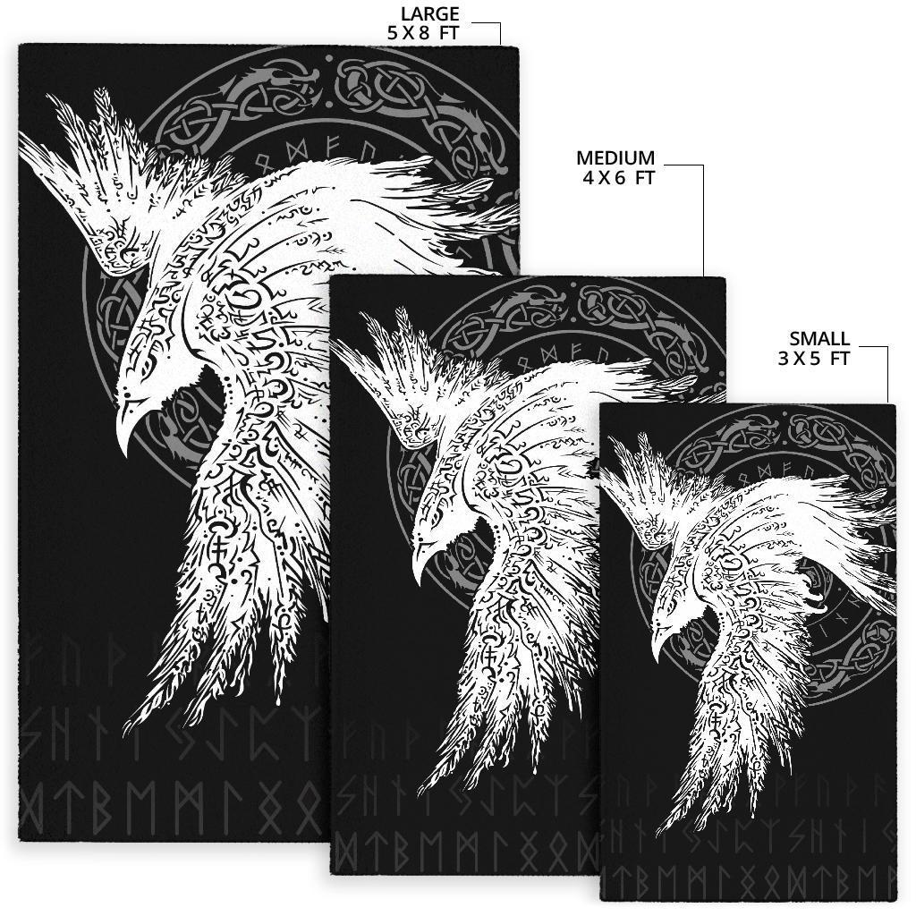 Viking Area Rug Mystical Raven Tattoo Special RLT12 - Wonder Print Shop