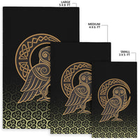 Viking Area Rug Owl Celtic On Triskels Background RLT12 - Wonder Print Shop