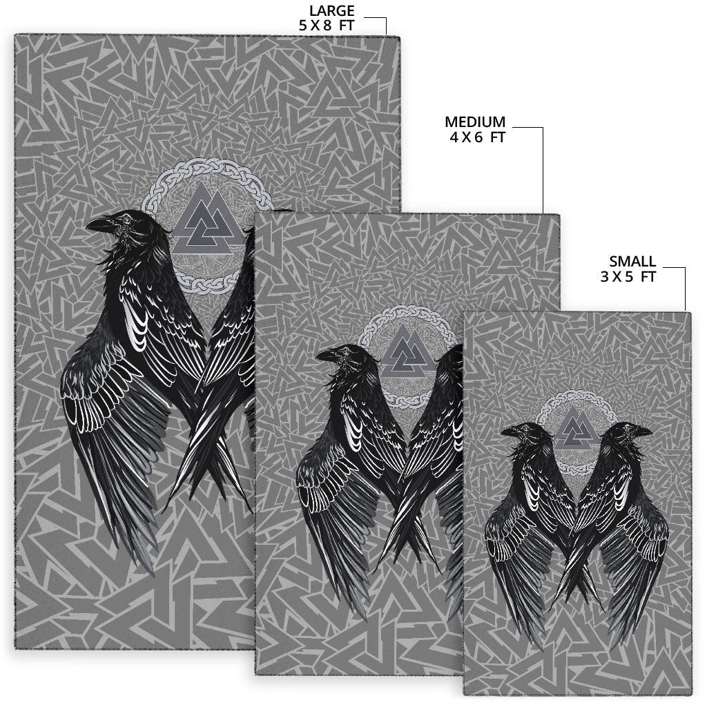 Viking Area Rug Raven Valknut RLT12 - Wonder Print Shop