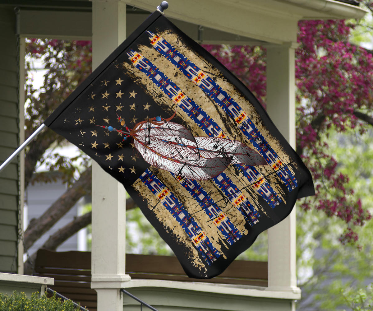Feathers Native American Flag Decor LT10 - Wonder Print Shop