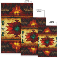 United Tribes Brown Design Native American Area Rug LT10 - Wonder Print Shop