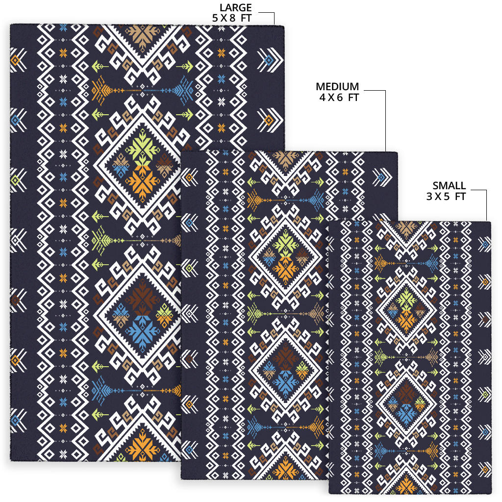 Pattern Blue Area Rug LT10 - Wonder Print Shop