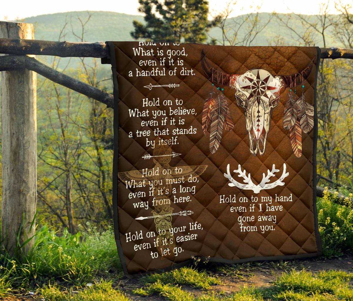 Bison Feather Native American Premium Quilt LT10 - Wonder Print Shop
