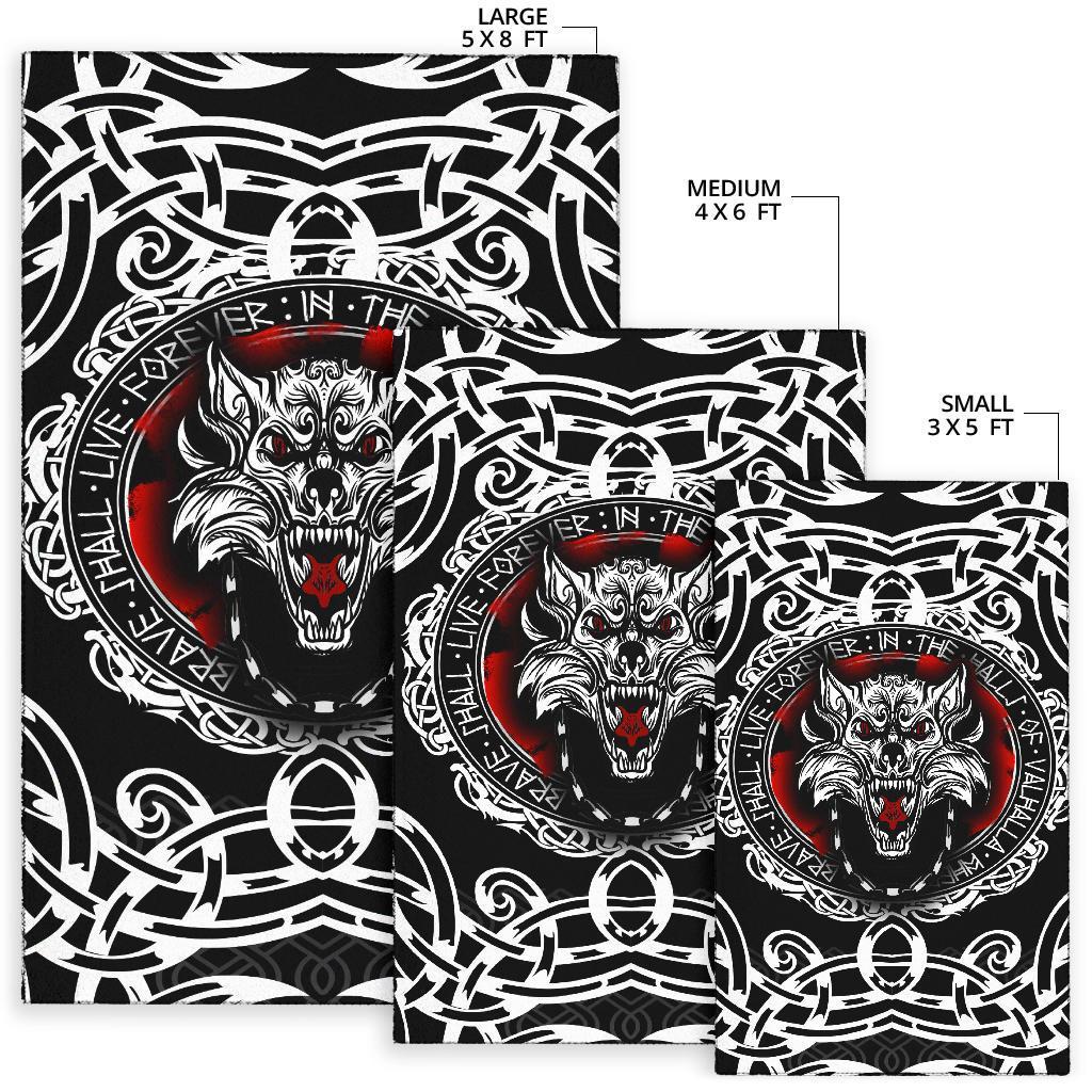 Viking Area Rug, Fenrir Wolf RLT12 - Wonder Print Shop