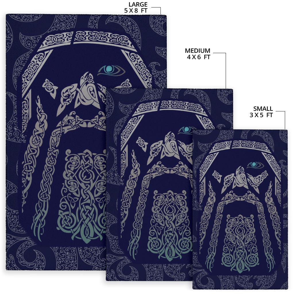 Viking Area Rug Odin God Tattoo RLT12 - Wonder Print Shop