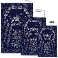 Viking Area Rug Odin God Tattoo RLT12 - Wonder Print Shop