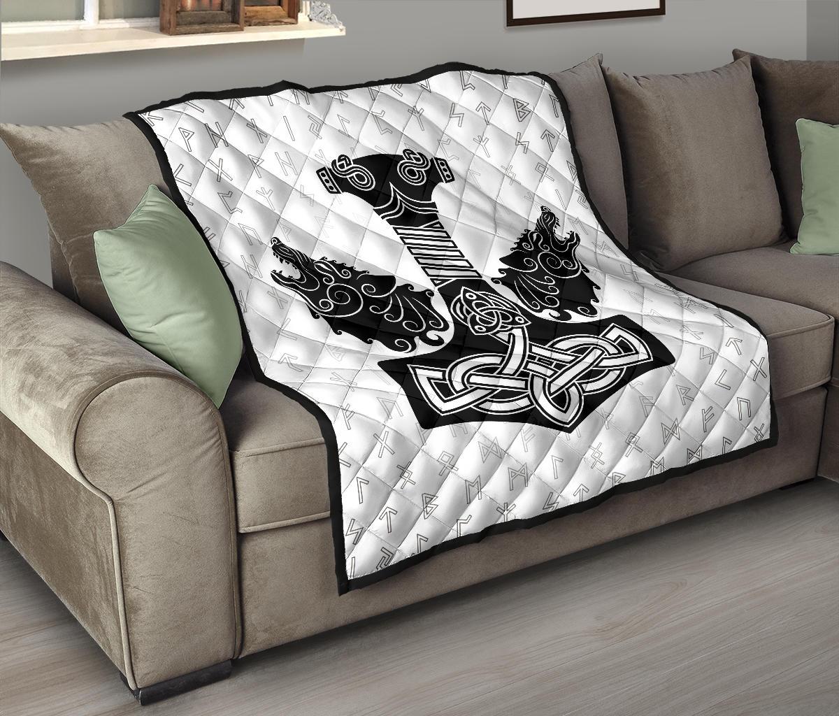Viking Thor S Hammer Mjollnir Premium Quilt RLT12 - Wonder Print Shop