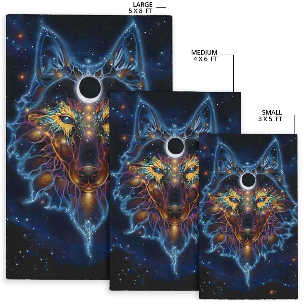Wolf Galaxy Native American Design Area Rug LT10 - Wonder Print Shop