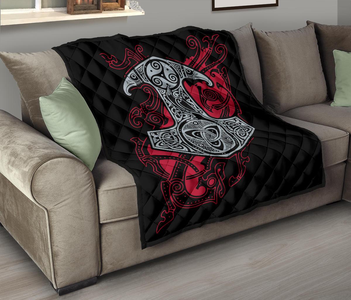 Viking Hammer Mjollnir Premium Quilt RLT12 - Wonder Print Shop