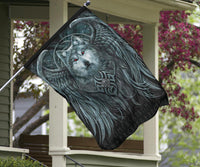 Viking Flag, Spiral Wolf Spirit RLT12 - Wonder Print Shop