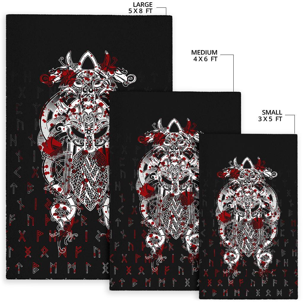 Viking Tyr Tattoo Blood Area Rug RLT12 - Wonder Print Shop