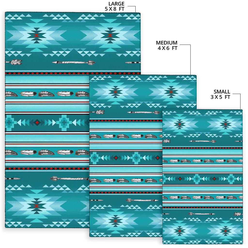 Blue Light Pattern Area Rug LT10 - Wonder Print Shop
