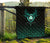 Viking Premium Quilt Three Raven and Valknut Cyan RLT12 - Wonder Print Shop