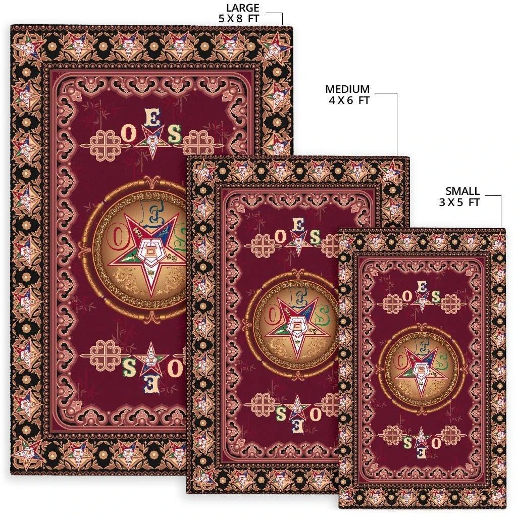 Wonder Print Shop Area Rug Shield Of Order Of Eastern Star OES LT10 - Wonder Print Shop