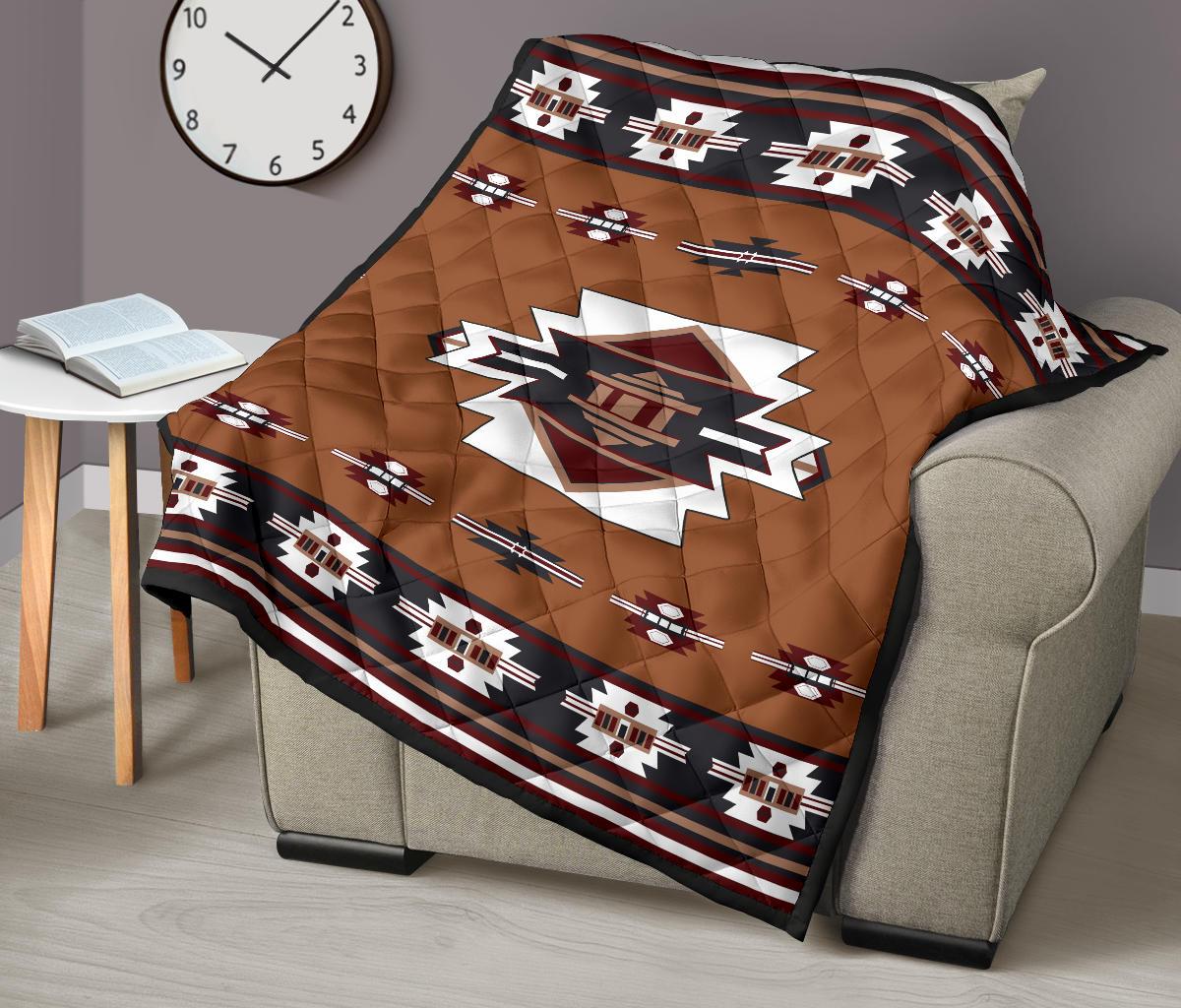 Native Temple Symbol Native American Premium Quilt LT10 - Wonder Print Shop