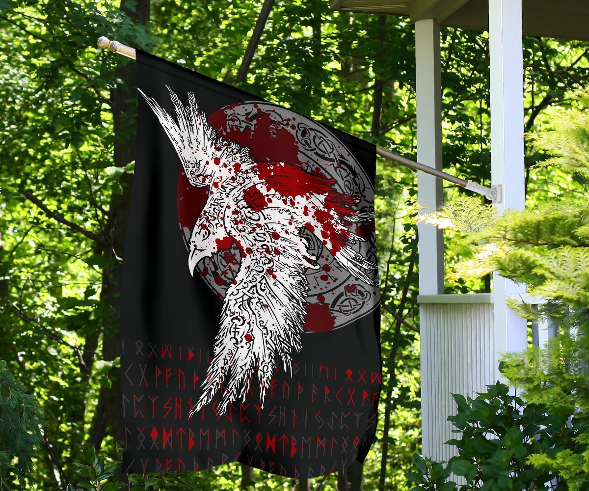 Viking Flag Mystical Raven Tattoo Blood RLT12 - Wonder Print Shop