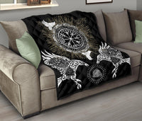Viking Premium Quilt Raven, Valknut and Vegvisir RLT12 - Wonder Print Shop