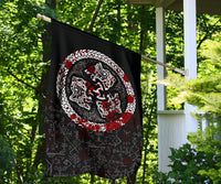 Viking Garden Flag Fierce Blood Wolf Symbol Of A Viking Nordic RLT12 - Wonder Print Shop