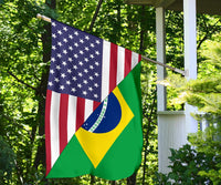 US Flag with Brazil Flag - Wonder Print Shop