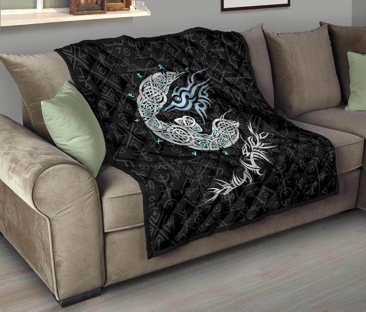 Viking Fenrir Wolf Premium Quilt RLT12 - Wonder Print Shop