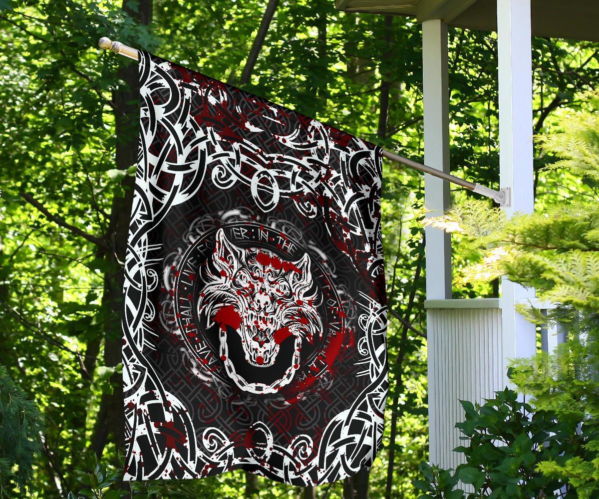 Viking Garden Flag Fenrir Viking Blood 3D RLT12 - Wonder Print Shop