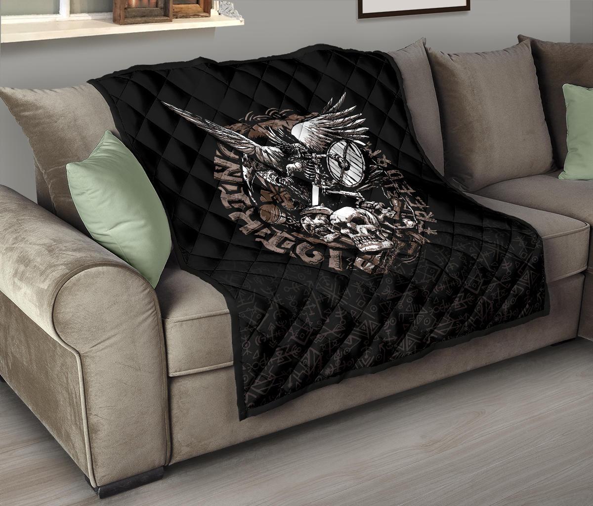 Viking Warrior Tattoo Odin Premium Quilt RLT12 - Wonder Print Shop