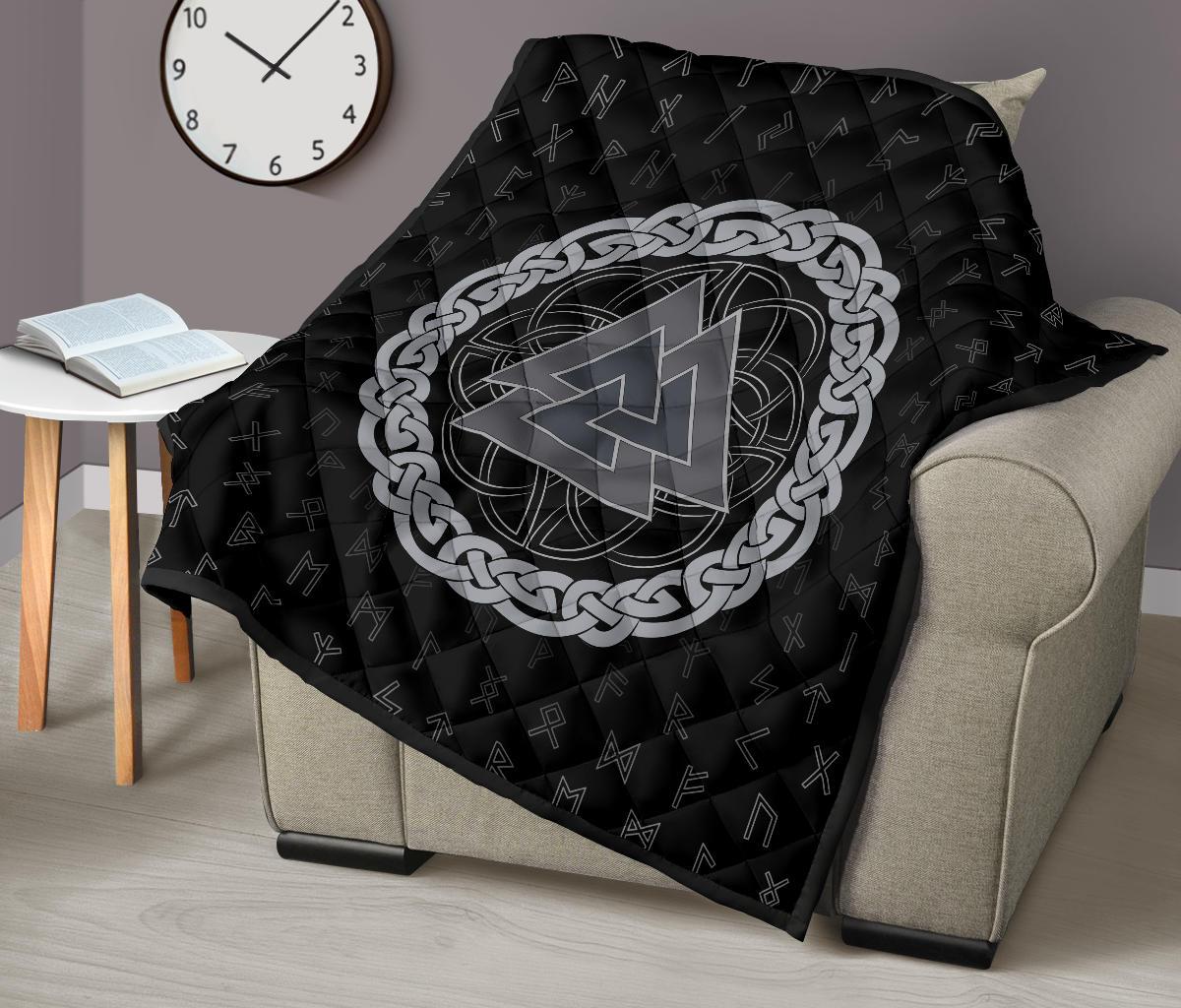 Viking Triple Horn Odin Premium Quilt RLT12 - Wonder Print Shop