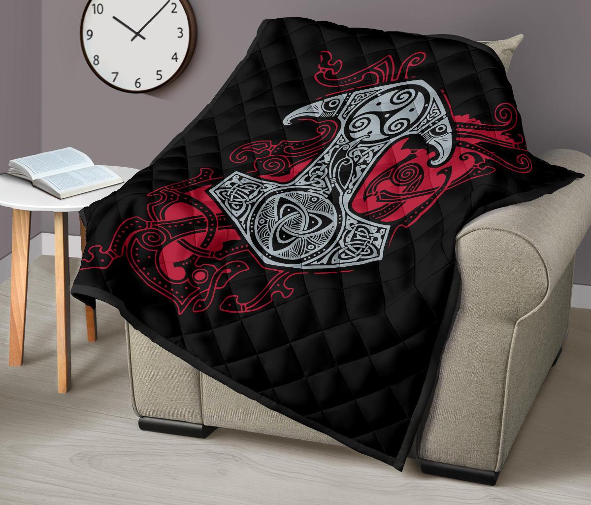 Viking Hammer Mjollnir Premium Quilt RLT12 - Wonder Print Shop
