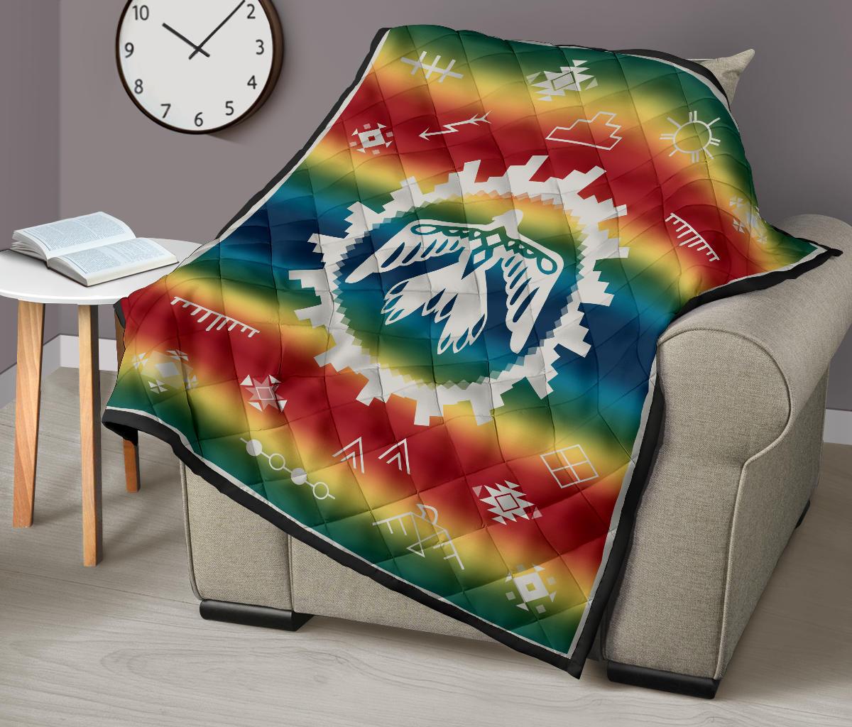 Thunderbird Rainbow Native American Premium Quilt LT10 - Wonder Print Shop