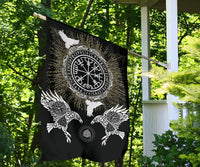 Viking Garden Flag Raven, Valknut and Vegvisir RLT12 - Wonder Print Shop