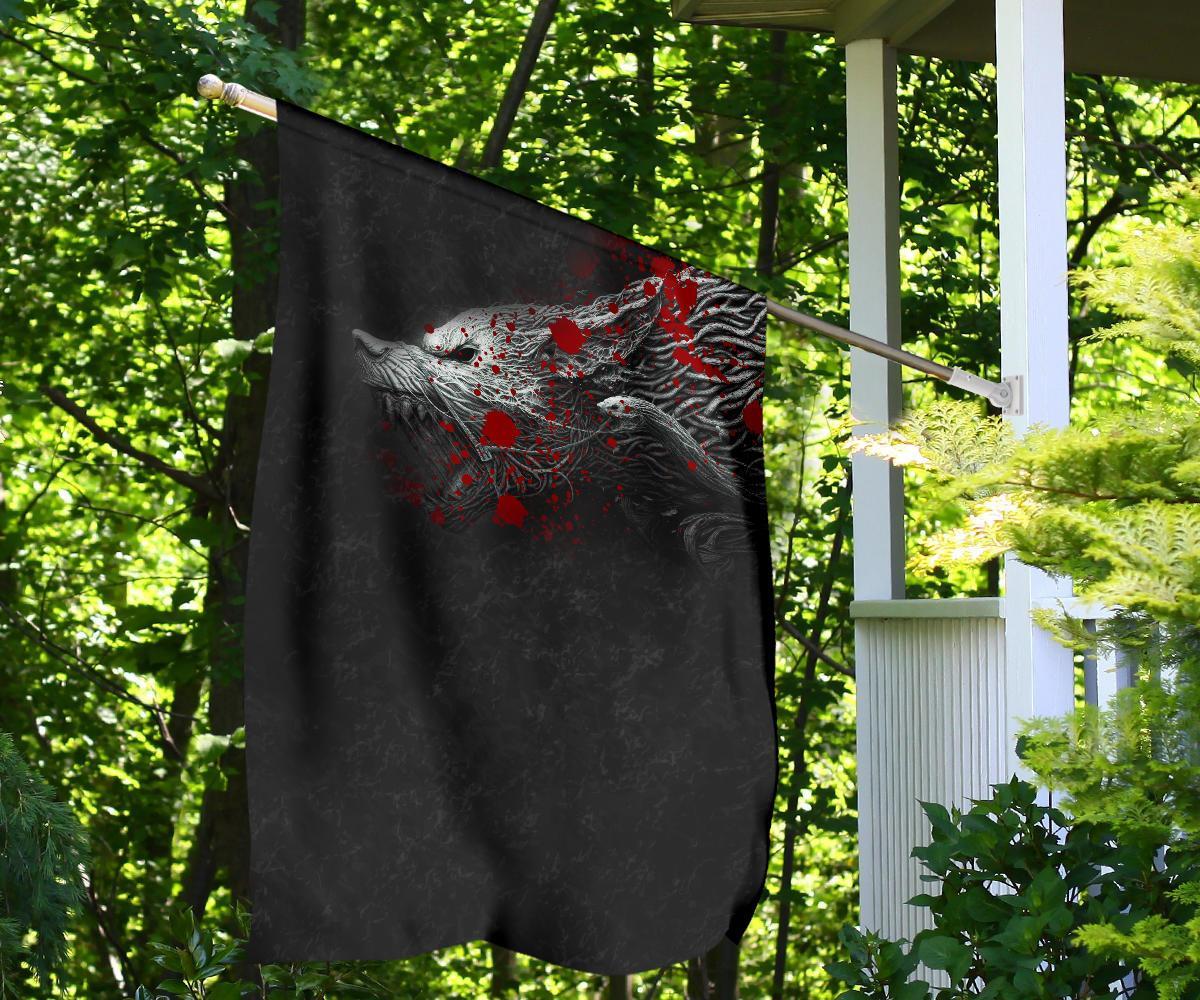 Viking Garden Flag, Fenrir Blood RLT12 - Wonder Print Shop