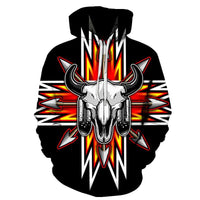 Bison Arrow 3D Hoodies Native American Apparel LT10 - Wonder Print Shop