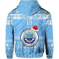 Custom Federated States of Micronesia Christmas Zip Hoodie Simple Style FSM Seal LT8 - Wonder Print Shop