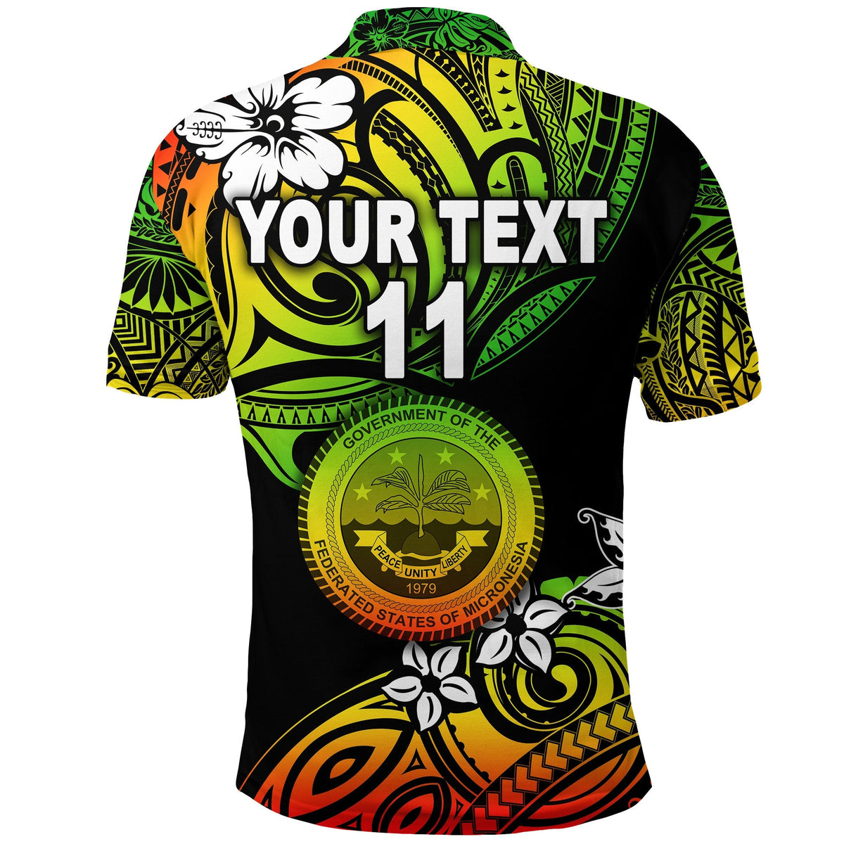 Custom Federated States of Micronesia Polo Shirt Unique Vibes Reggae LT8 - Wonder Print Shop
