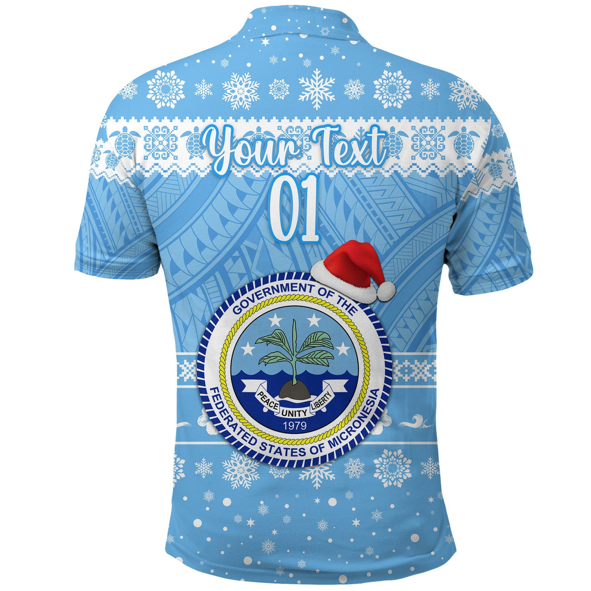 Custom Federated States of Micronesia Polo Shirt Christmas Simple Style FSM Seal LT8 - Wonder Print Shop