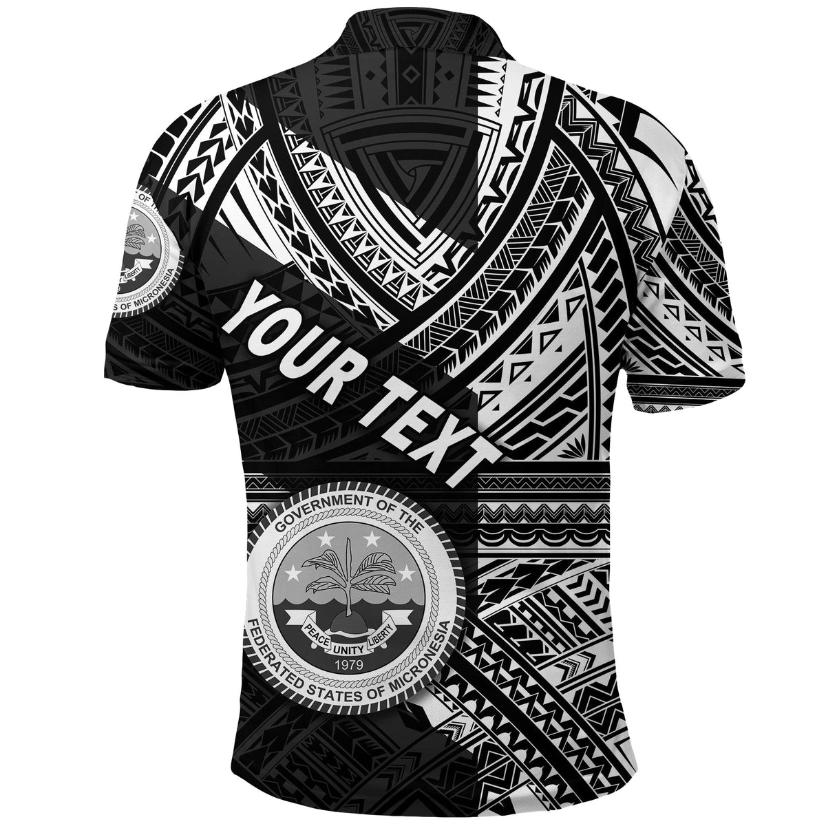 Custom Federated States of Micronesia Polo Shirt FSM Original Style Black LT8 - Wonder Print Shop