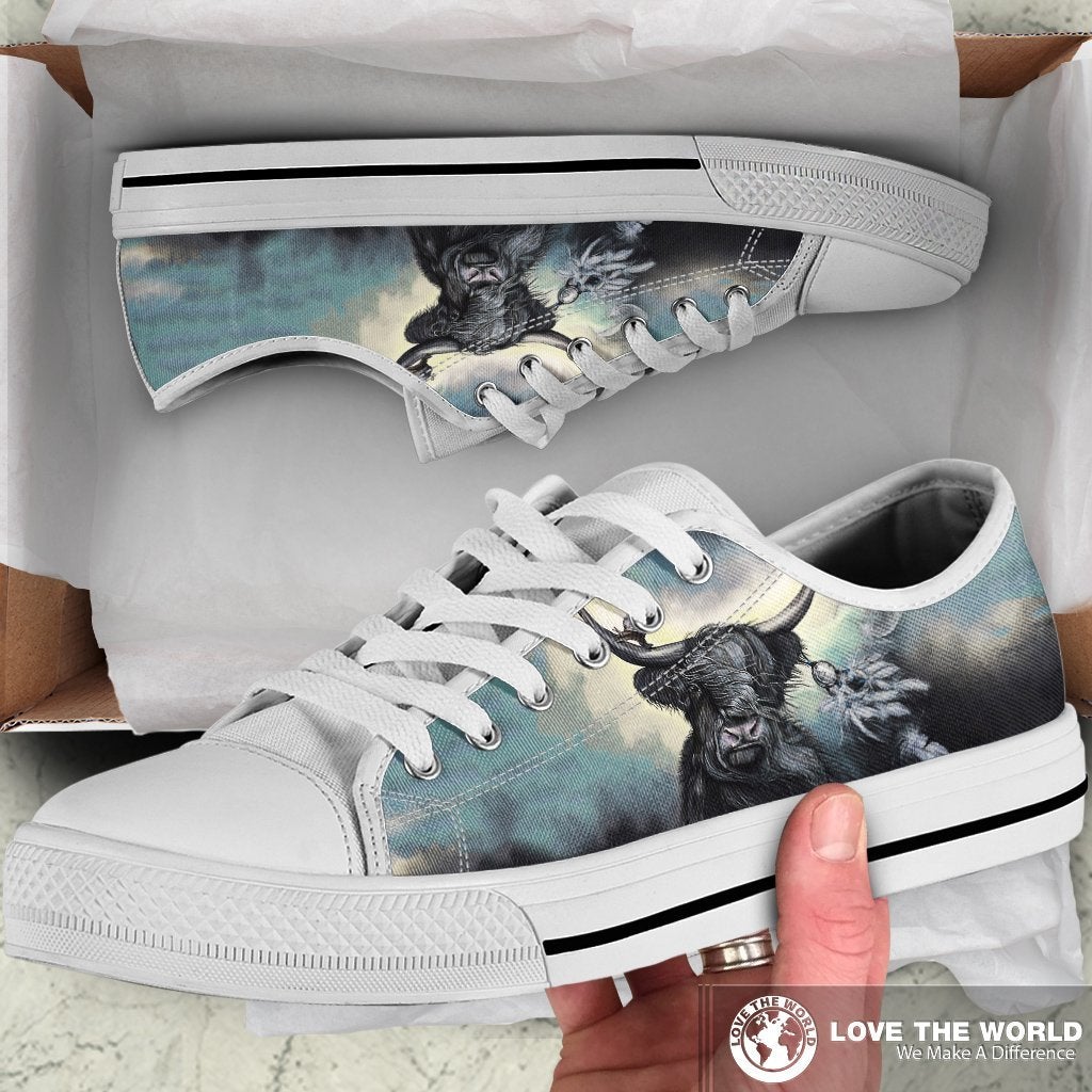 scotland-highland-cow-low-top-shoes