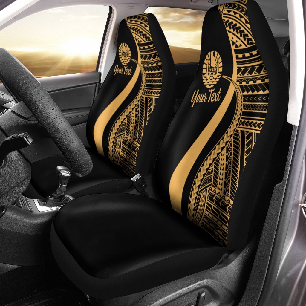 tahiti-custom-personalised-car-seat-covers-gold-polynesian-tentacle-tribal-pattern