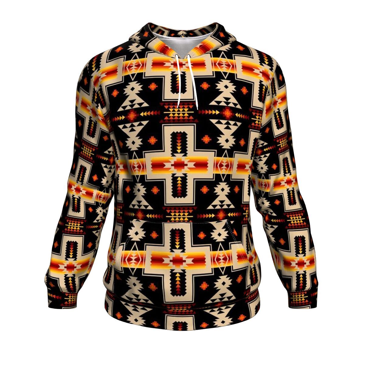 Native American Tribe Navy Pattern All Over Hoodie LT10 - Wonder Print Shop