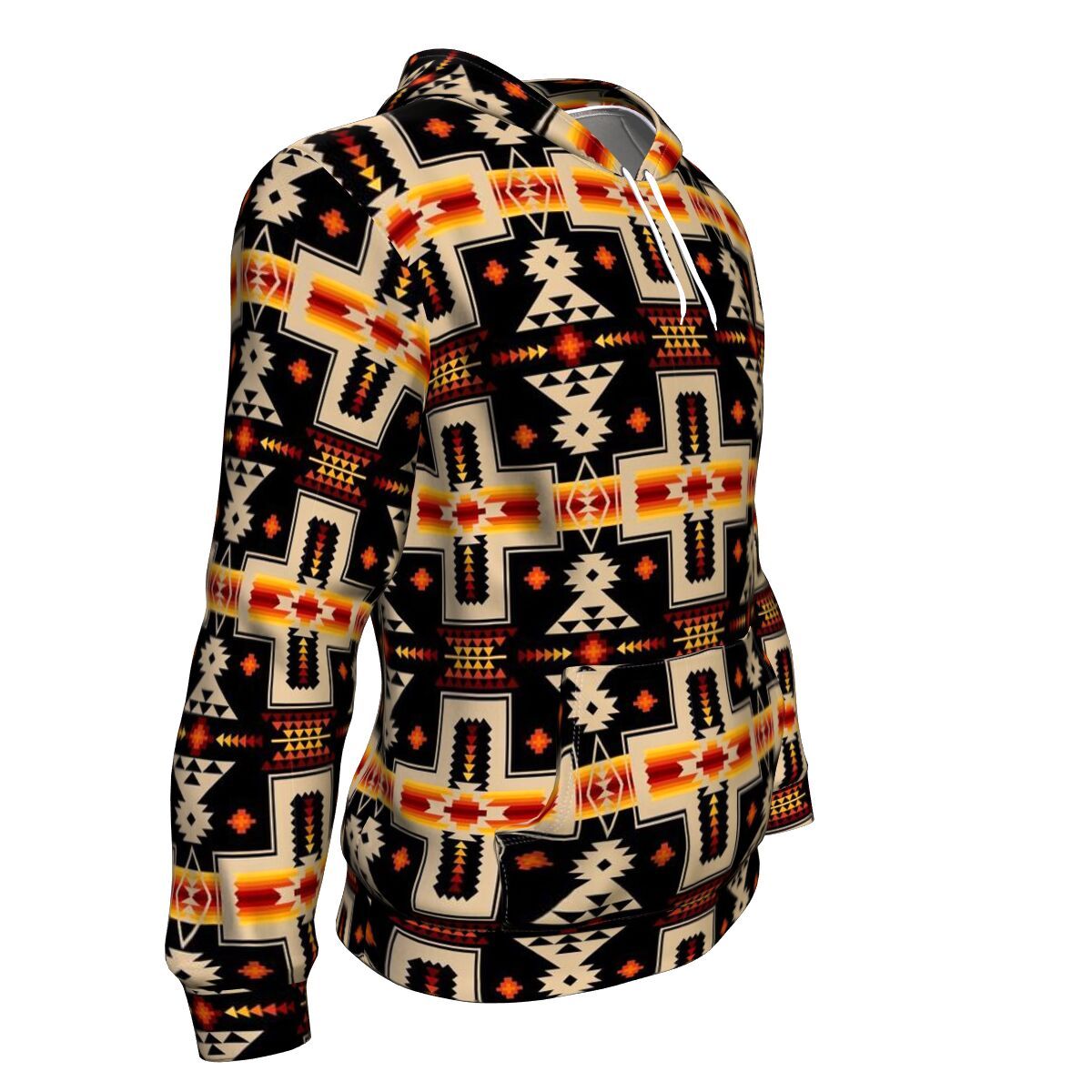 Native American Tribe Navy Pattern All Over Hoodie LT10 - Wonder Print Shop