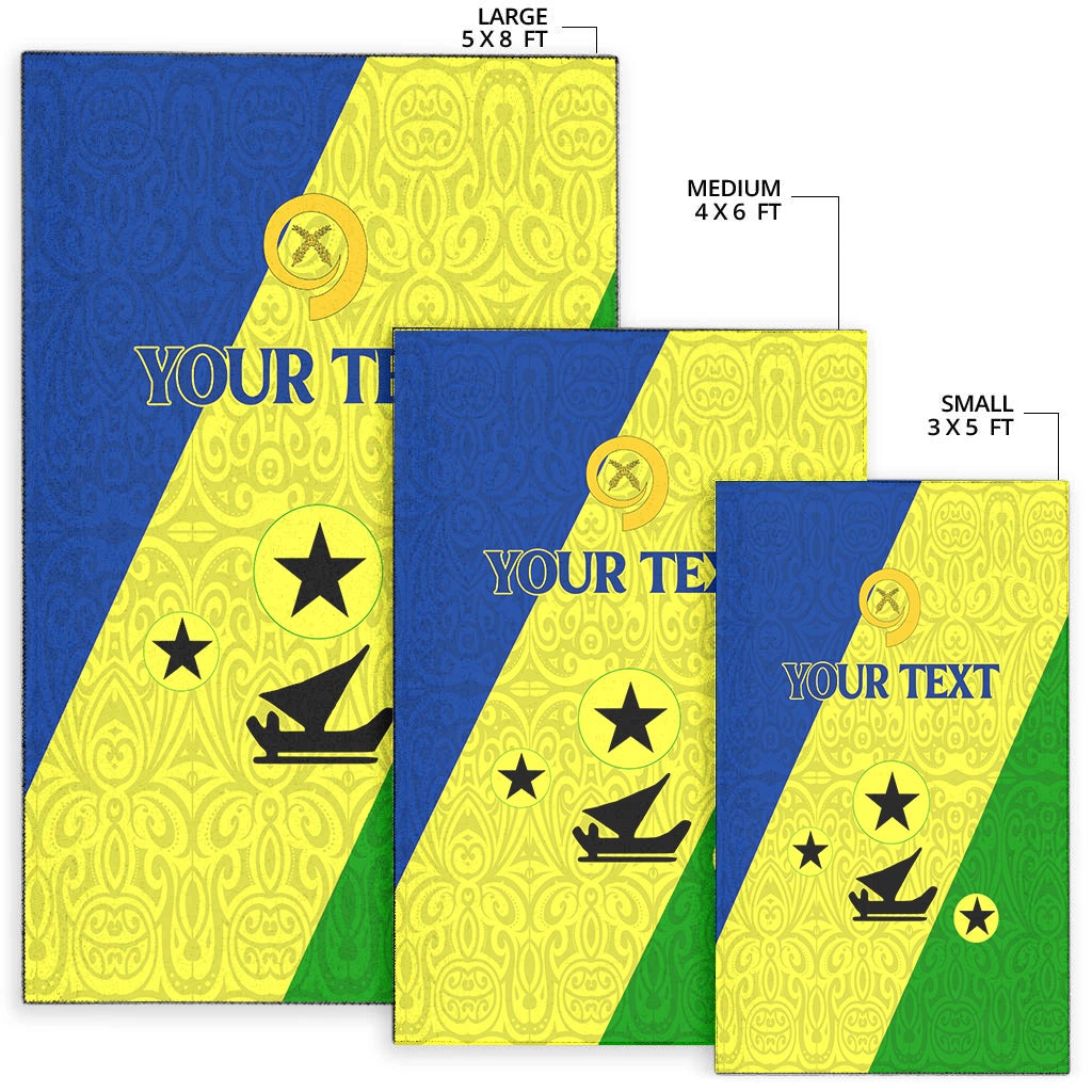 (Custom Personalised) Vanuatu Malampa Province Area Rug - Flag Style LT12 - Wonder Print Shop