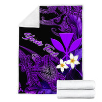 custom-personalised-hawaii-turtle-with-plumeria-leaf-purple-blanket-lt12