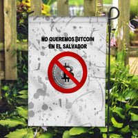 El Salvador Flag No Al Bitcoin Art Style - White LT8 - Wonder Print Shop