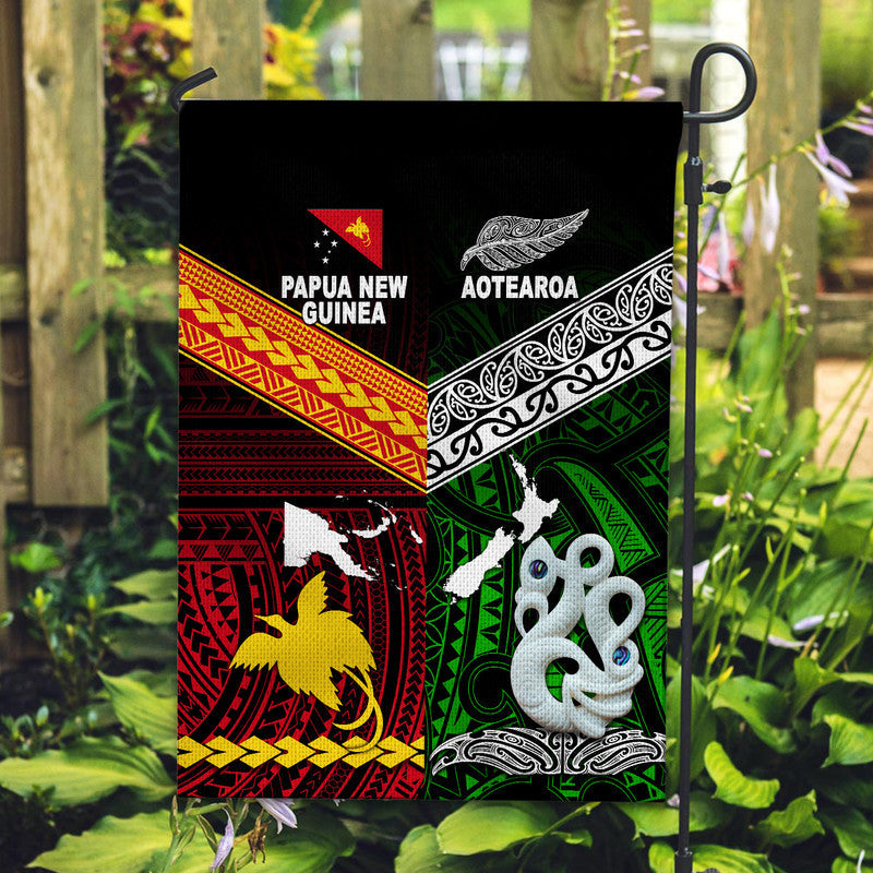 New Zealand and Papua New Guinea Flag Together Green LT8 - Wonder Print Shop