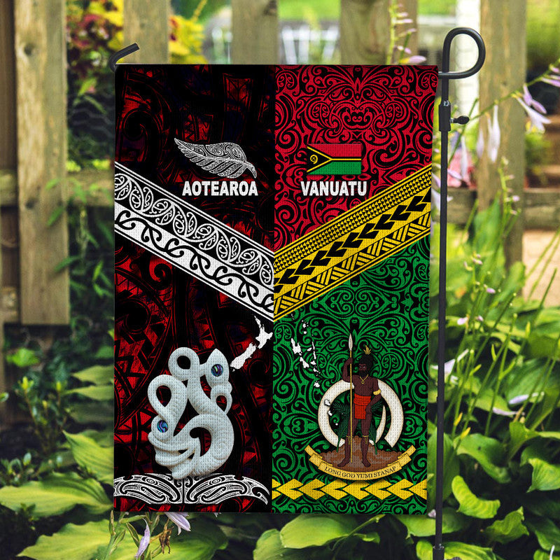 New Zealand and Vanuatu Flag Together Red LT8 - Wonder Print Shop