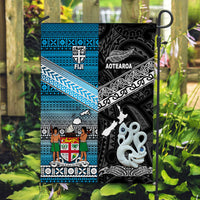 New Zealand and Fiji Flag Together Black LT8 - Wonder Print Shop