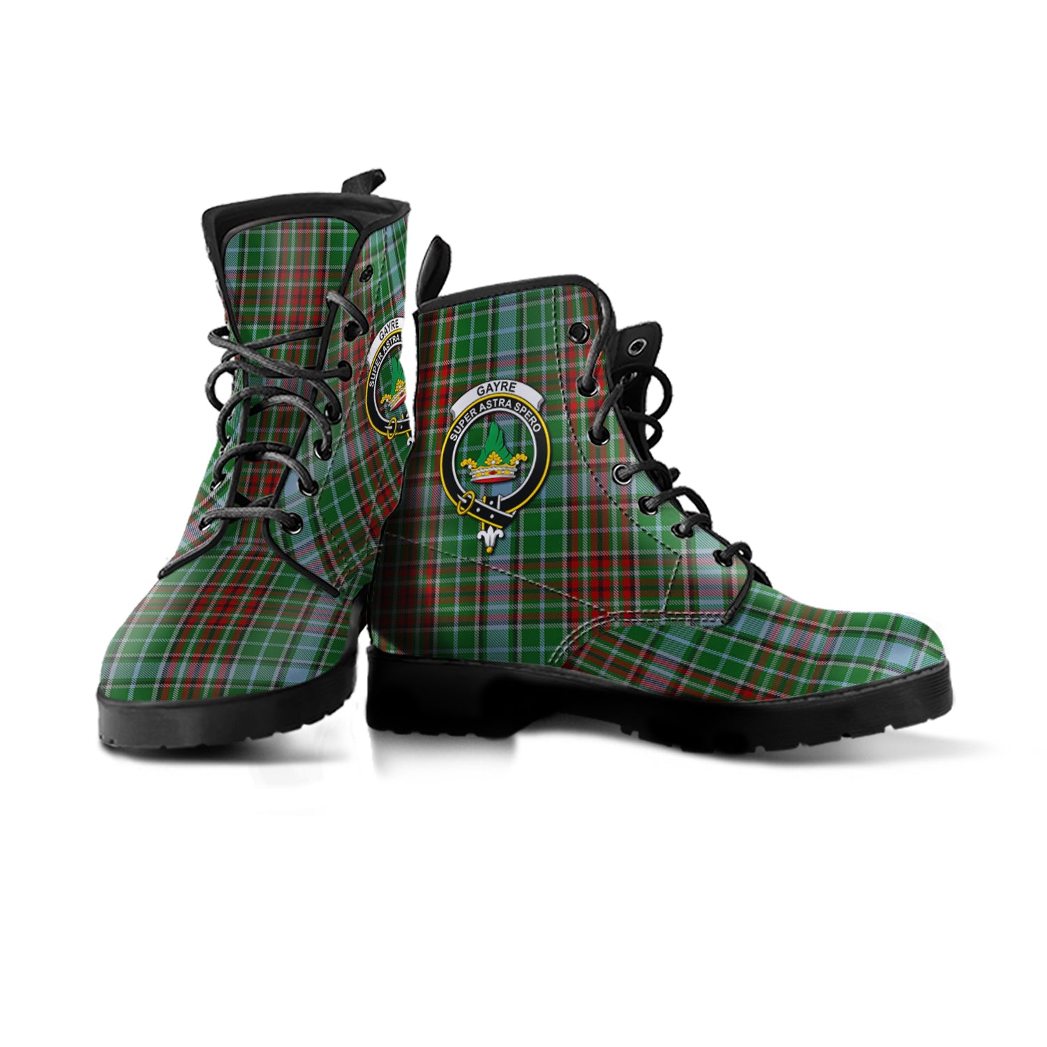 scottish-gayre-clan-crest-tartan-leather-boots