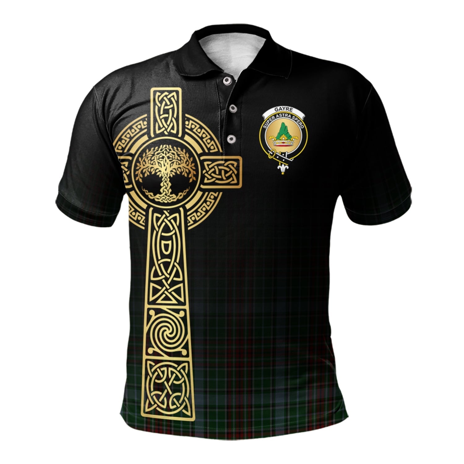 scottish-gayre-clan-crest-tartan-celtic-tree-of-life-polo-shirt