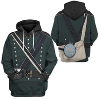 95th Rifles Uniform British Army Hoodie Original Style LT8 - Wonder Print Shop