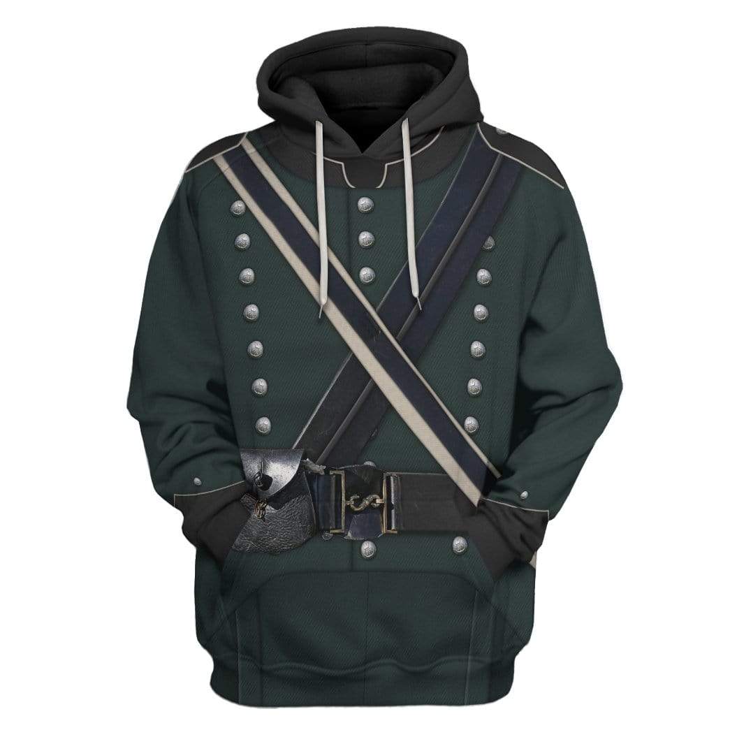 95th Rifles Uniform British Army Hoodie Original Style LT8 - Wonder Print Shop